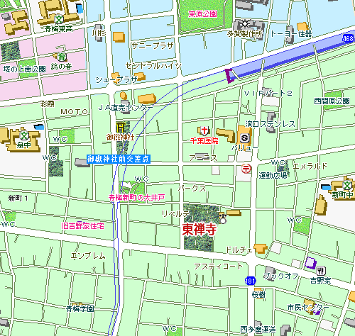 東禅寺周辺地図